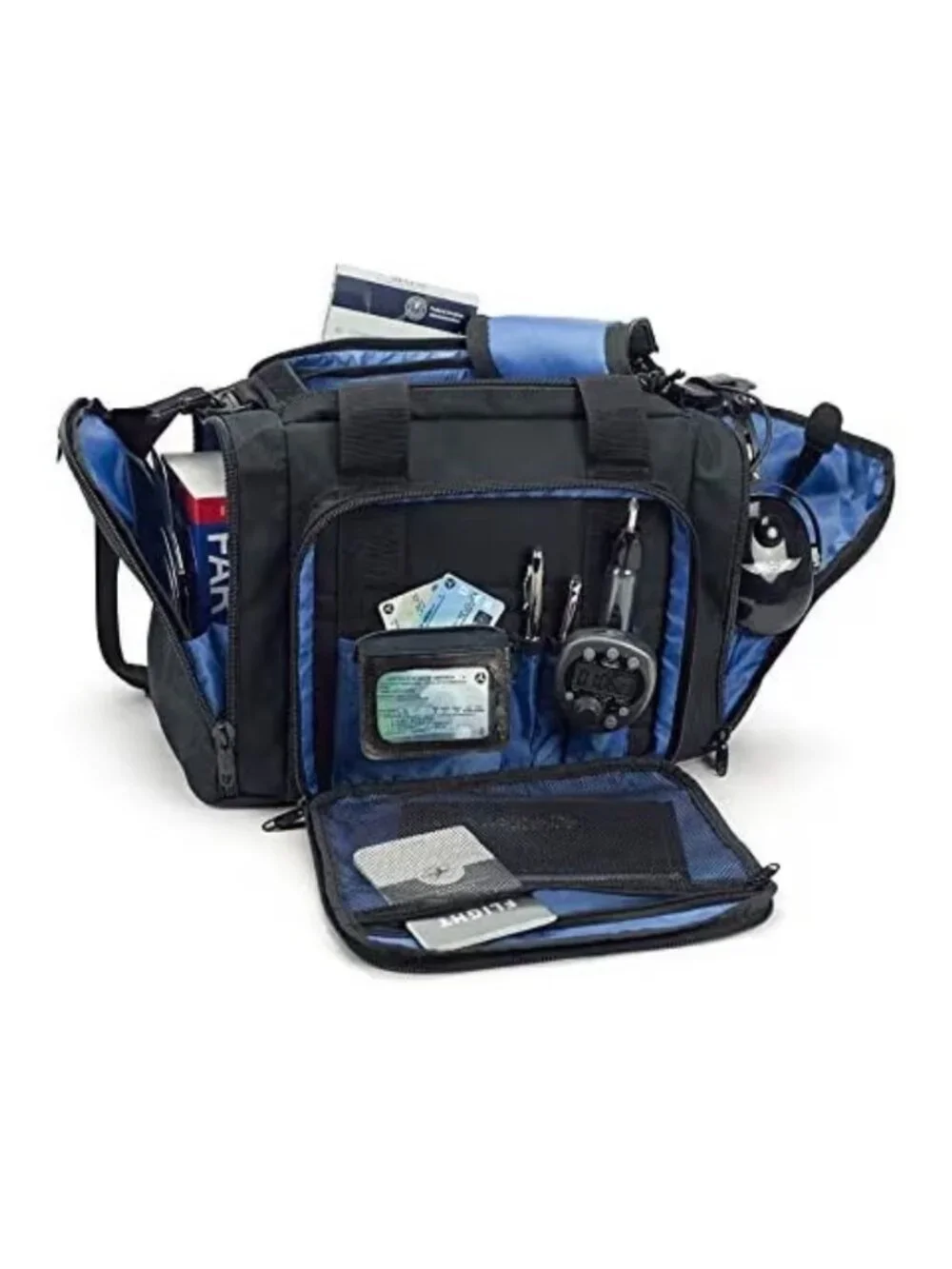 ASA AirClassics Flight Bag - ASA-BAG-FLT Black Pilot Duffle Bag Pockets Organize